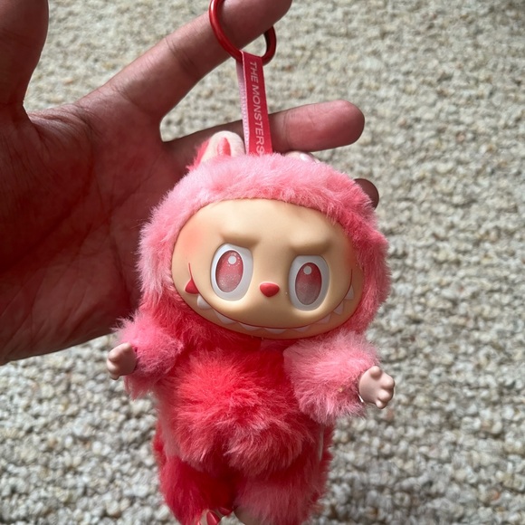 POP MART Accessories - Furry Pink Monster Keychain